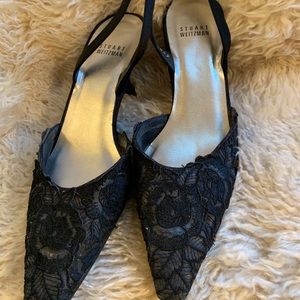 Stuart Weitzman lace little heels